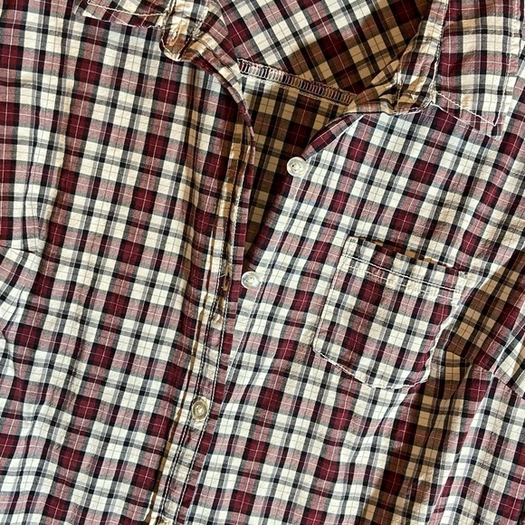 MOSSIMO Juniors Sz-XXL Button-up Top, Plaid-Not Flannel-Very Stretchy-Fitted Cut - Picture 7 of 13